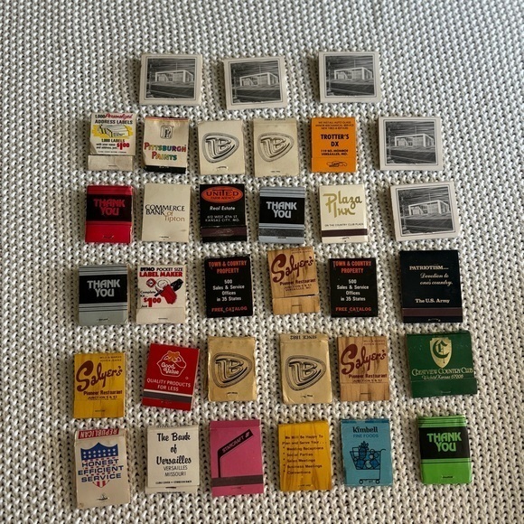 VTG Matches Matchbooks Lot of 33 1960s 1970s - Picture 1 of 6